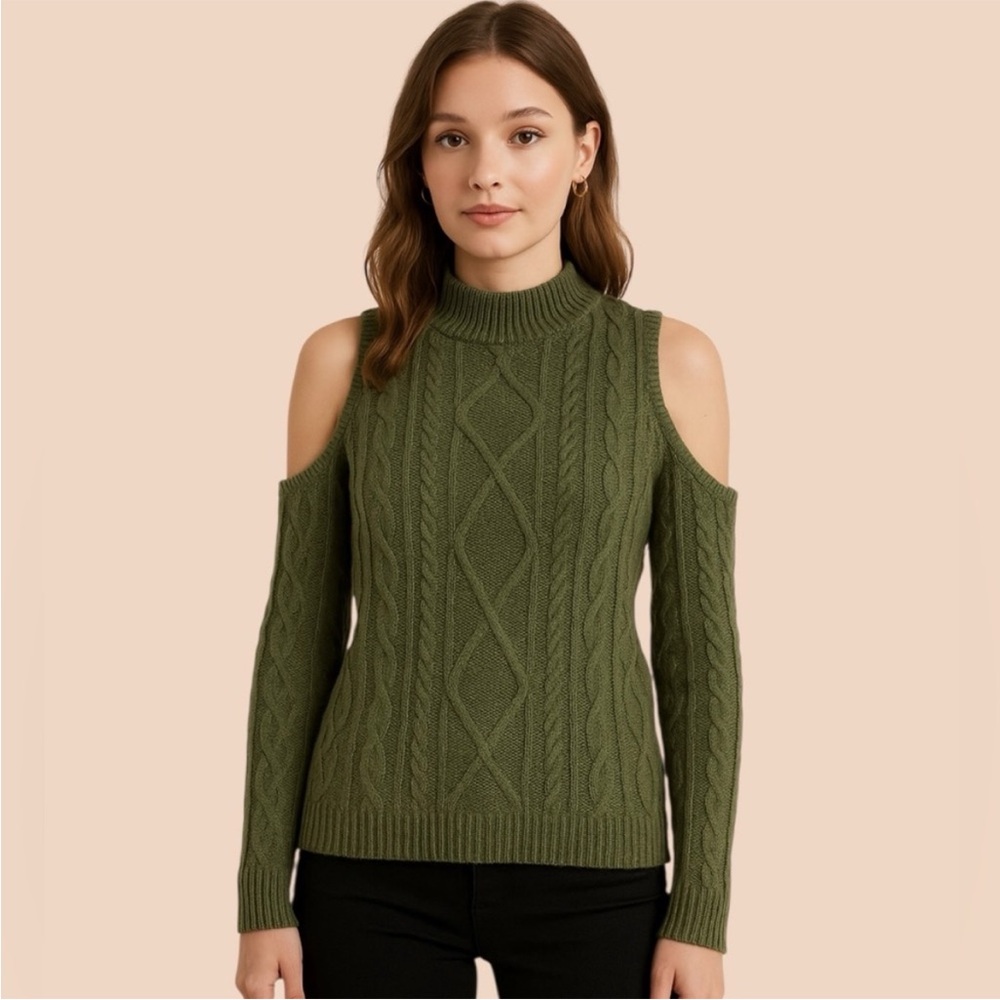 Freshman 1996 Cold Shoulder Mock Neck Sweater Size S